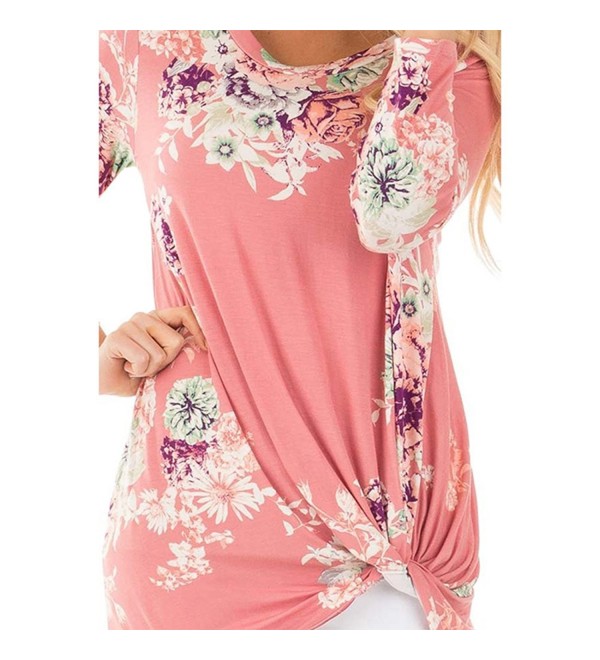 Women S Tunic Shirt Long Sleeve O Neck Patchwork Casual Loose T Shirts