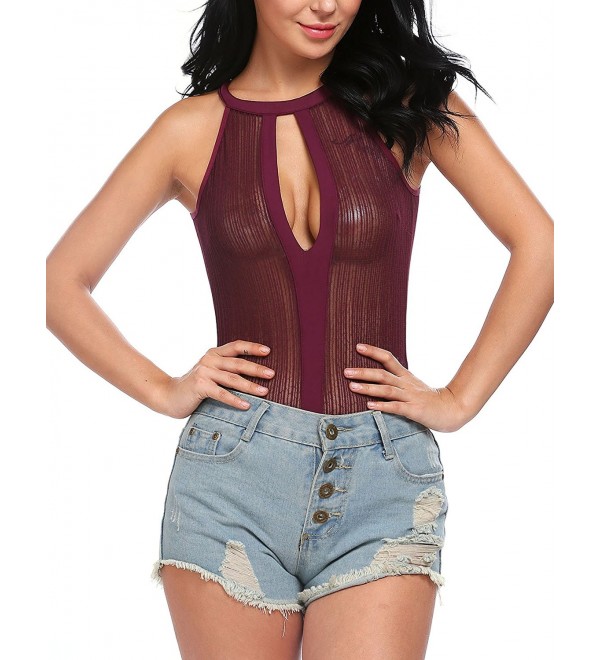 Women One Piece Lingerie Lace Teddy V Neck Bodysuits Halter Babydoll