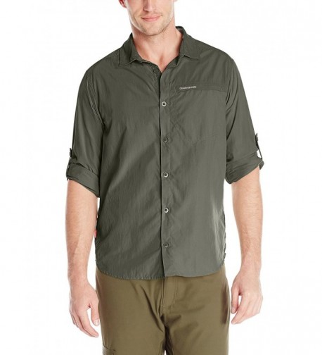Men's NosiLife Belay Long Sleeve Shirt - Dark Khaki - C311TBAXI7D