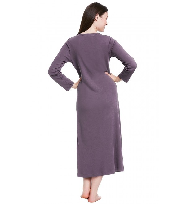 long sleeve henley nightgown