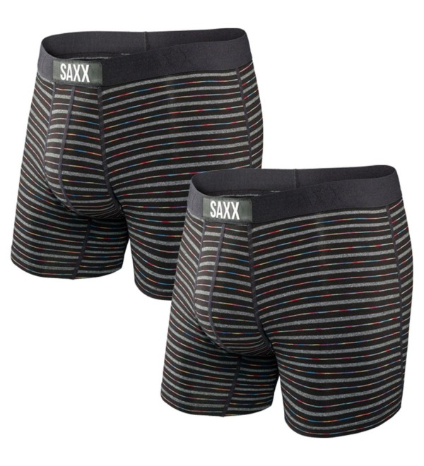Saxx Men's Vibe Modern Fit Boxer - 2 Pack - Black Gradient Stripe ...