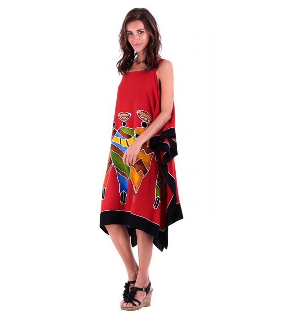 Womens Short Caftan Poncho Cut Out Cold Shoulder Hand Paint Tribal ...