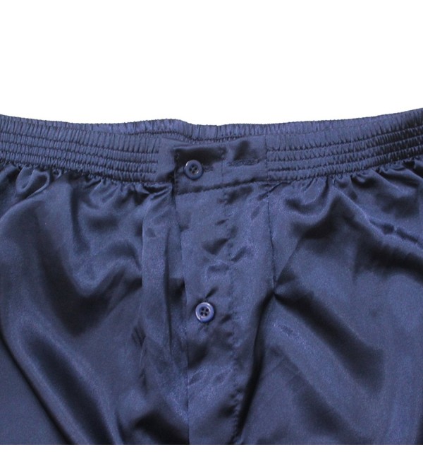 Mens Sleepwear - Gorgeous Silk Pajama/Loungewear Pants - Dark Blue ...