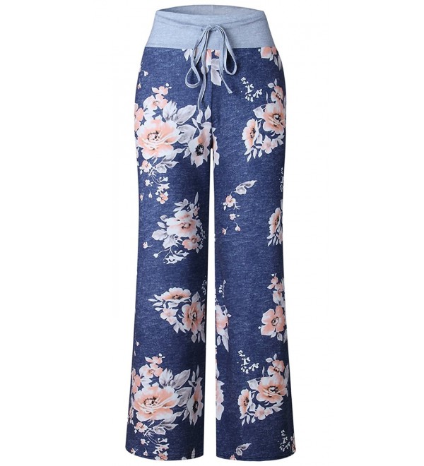 Women's Pajamas Comfy Pajama Lounge Pants Floral Print Drawstring Wide ...