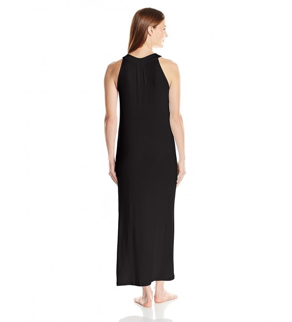 Women's Long Nightgown - Black - CY12NSS6HQP