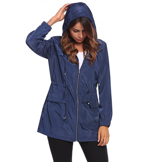 womens navy rain jacket