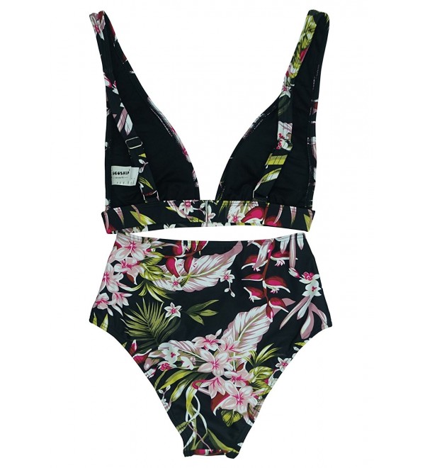 GreenYellow Curacao V Neckline Swimsuit - Lush Floral - CV1896S067W