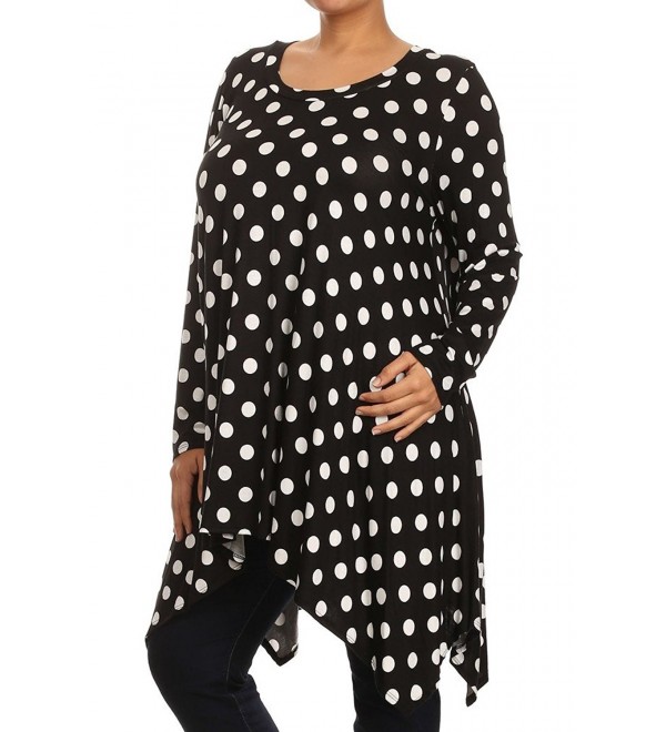 plus size polka dot tunic