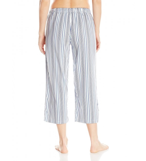 Women's Cotton Sateen Capri Pant - Woven Stripe - CQ12BA52CP5