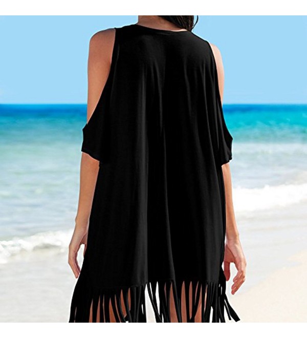 Askwind Womens Beach Wear Bikini Cover Up Swimsuit T Shirt - Black1 ...