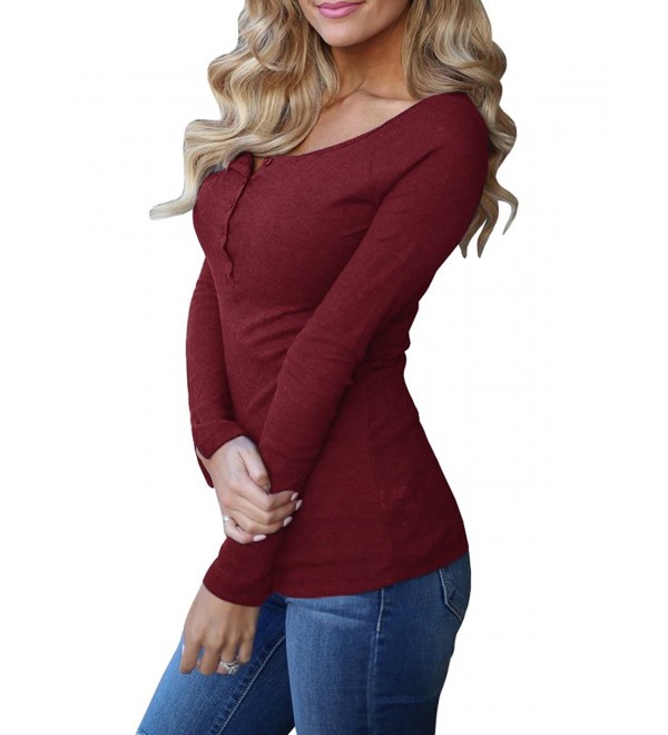 womens long sleeve ribbed shirt