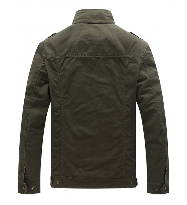 Men's Fashion Cotton Jackets - Army Green - C611OPPXUKF