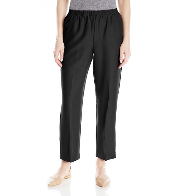 Women's Petite Poly Proportioned Short Pant - Black - C6113R78CQ9