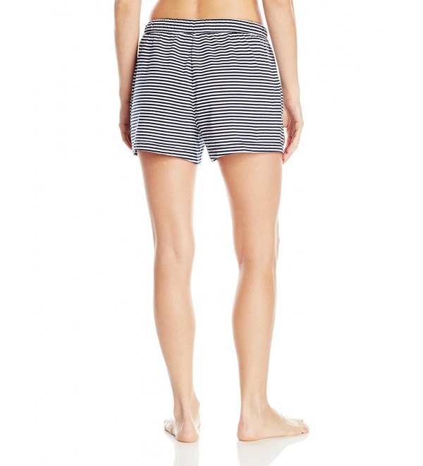 Women's Knit Striped Boxer Short - Maritime Navy - C612L10DKCT