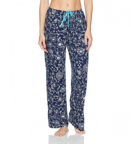 Women's Fashion Print Comfort Fit Long Pajama Pant with Drawstring ...