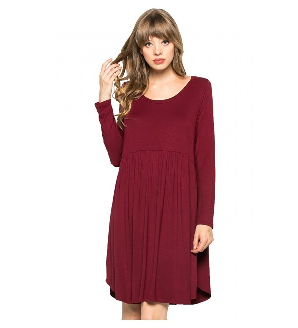 Women's Knit Jersey T-Shirts Swing Dress(Plus Size Available ...