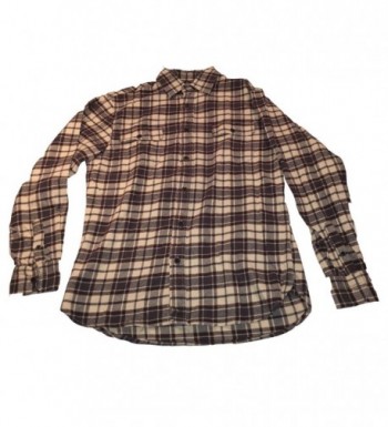 Jachs Men's 9oz Cotton Flannel Brawny Flannel Shirt Button Down (Medium ...