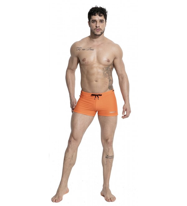 Mens Swim Trunks Swimwear Short Compression Swimsuit With Removable Pad Orange Cy1825lr63u 2322