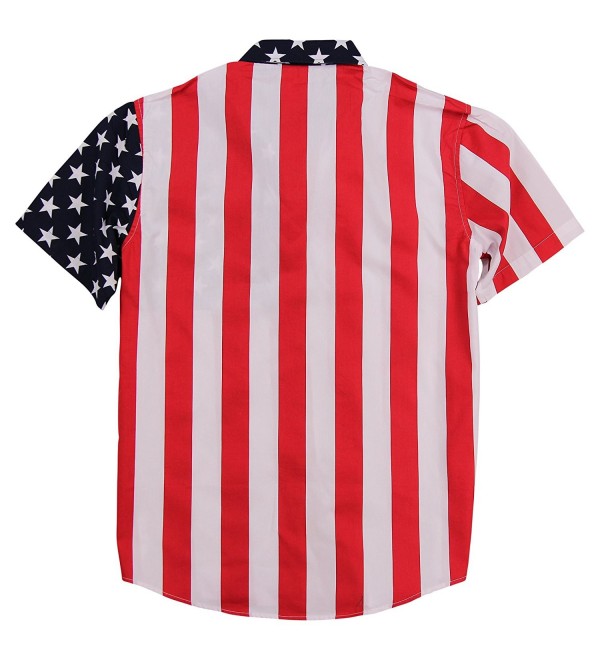 Mens American Flag Button Down Shirt - Usa - CX186UH9554