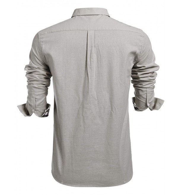 Men's Essential Cotton Modern Fit Long Sleeve Plaid Casual Button Down ...