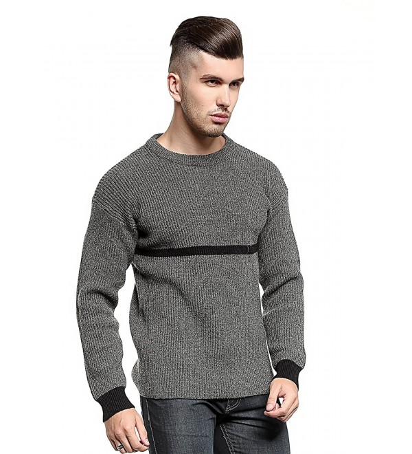 Mens Military Wool Commando Sweater Crewneck Pullover Deep Grey ...