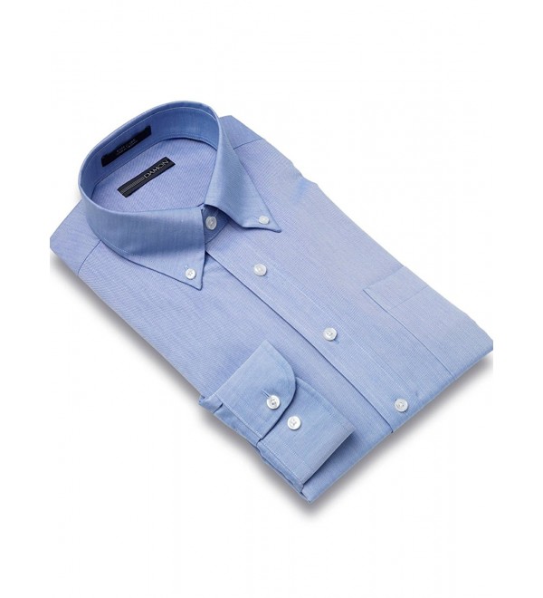 Enro Co. Men's Long Sleeve Ultra Pinpoint Oxford Dress Shirt - Blue ...