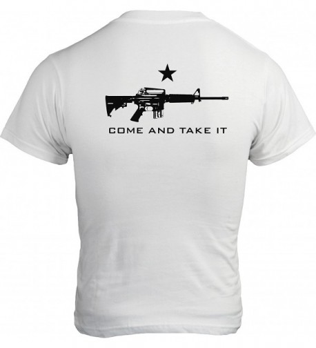 Come and Take It Second Amendment AR-15 T-Shirt - White - CC11Z6UFXCB