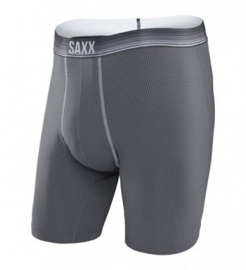 Saxx Men's Quest 2.0 Modern Fit Long Leg Boxer - Dark Charcoal Ombre ...