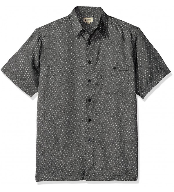 Men's Short Sleeve Microfiber Prints Woven Shirt - Caviar Print ...