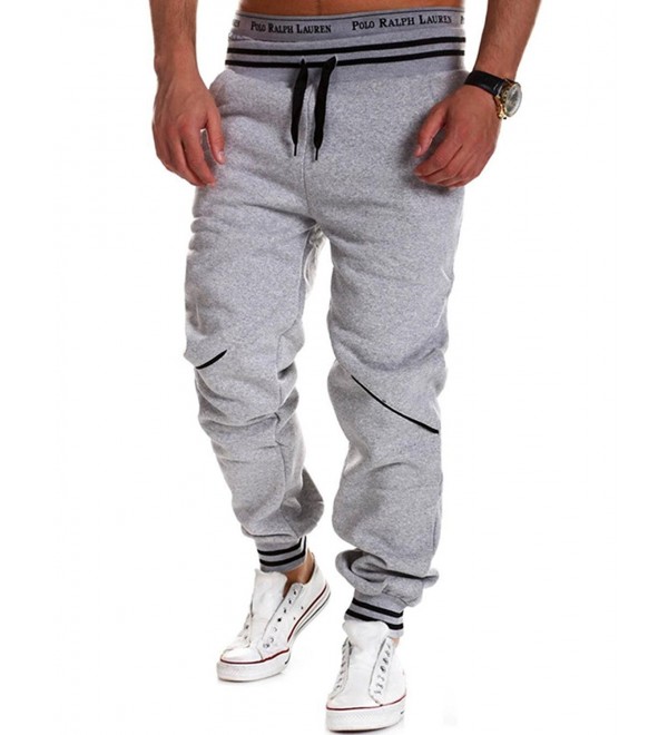 Men's Jogger Pants- Casual Hiphop Dance Sport Gym Sweatpants Cotton ...