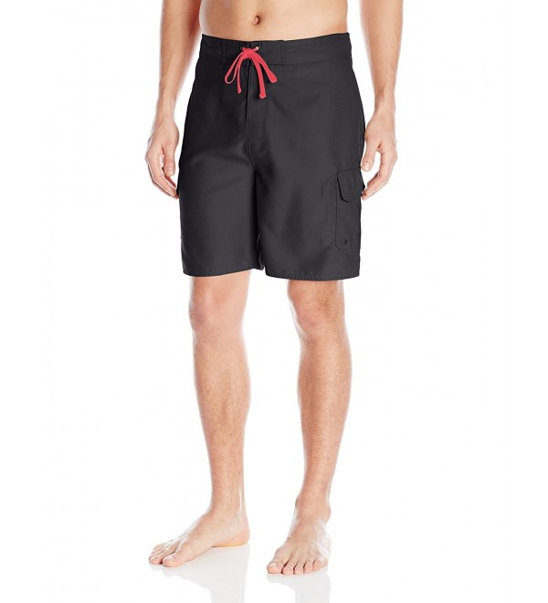 Men's Hybrid Fishing Swim Shorts - Black/Grey - CZ12C4BISPN