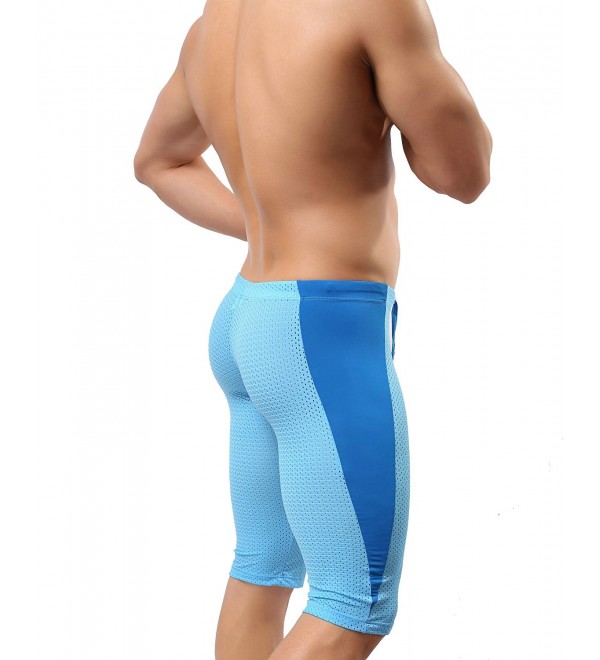 MuscleMate Premium Compression Fashion Swimsuit - Light Blue - C11883SS9NL