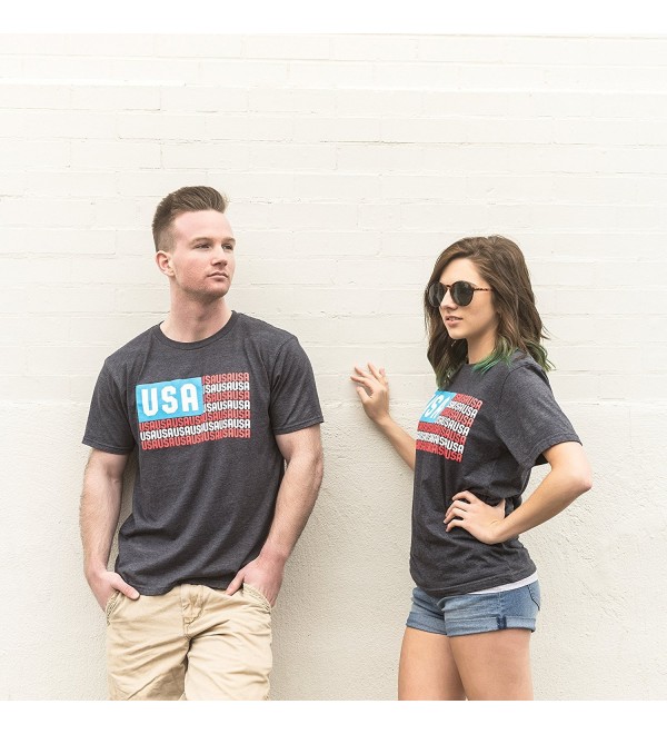 American Flag USA T Shirt: Red- White and Blue Graphic Tees for Men ...