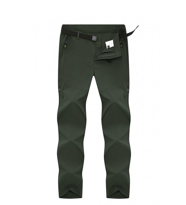 Men's Quick Dry Lightweight Sports Pants With Zip Pockets - Army Green ...