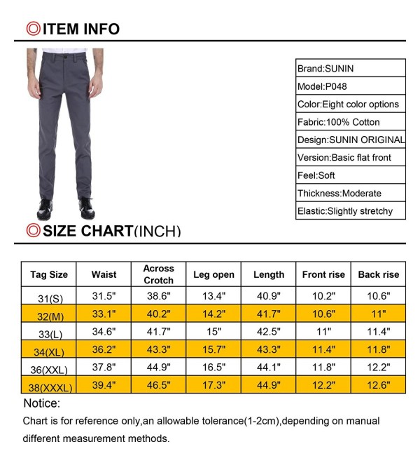 Mens American Chino Flat Front Straight-Fit Pant 100% Cotton - Dark ...