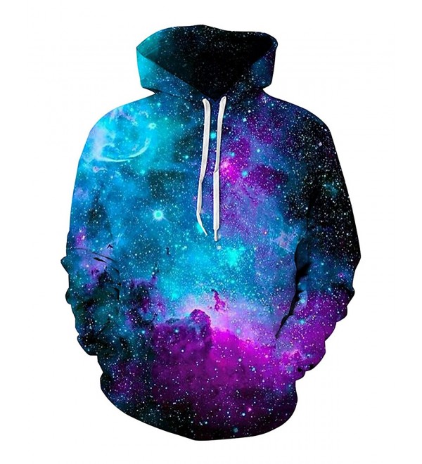 Unisex Realistic 3D Print Galaxy Pullover Hooded Sweatshirt Hoodies ...