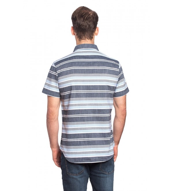 striped collared shirt mens