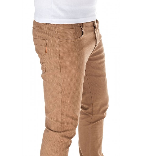 Mens Jogger Chinos Pants - Alex - Slim Fit Trousers - Camel (3004 ...