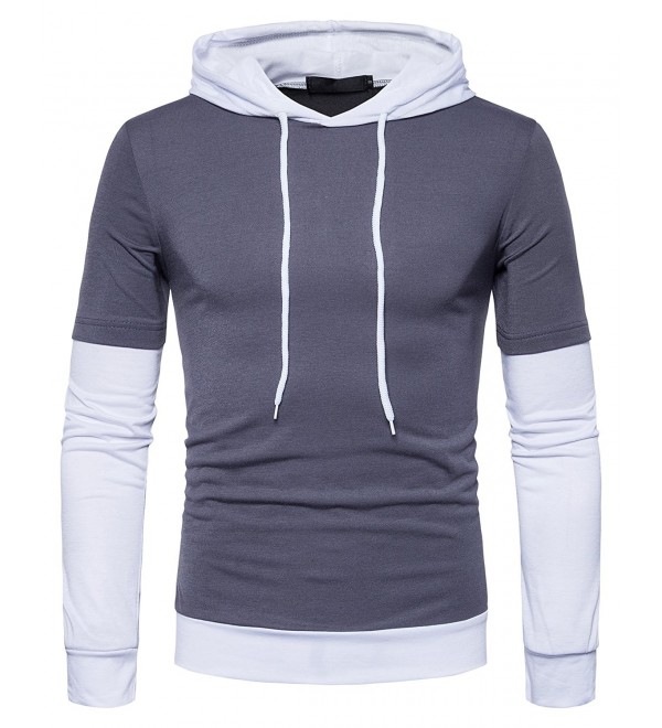 Hoodies T Shirts For Men Light Weight Long Sleeve Hooded Pullover ...