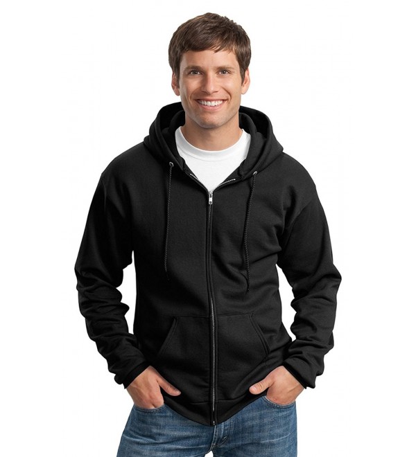 Essential Fleece Full-Zip Hooded Sweatshirt. PC90ZH - Athletic Heather ...