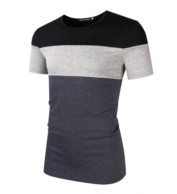 Summer T Shirts Contrast - Dark Grey - CS1807N0KY7