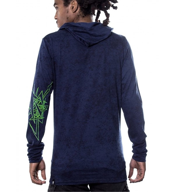 Men's Lightweight Pullover Hoodie - Exclusive Tribal Neon Print - In ...