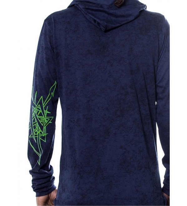 Men's Lightweight Pullover Hoodie - Exclusive Tribal Neon Print - In ...