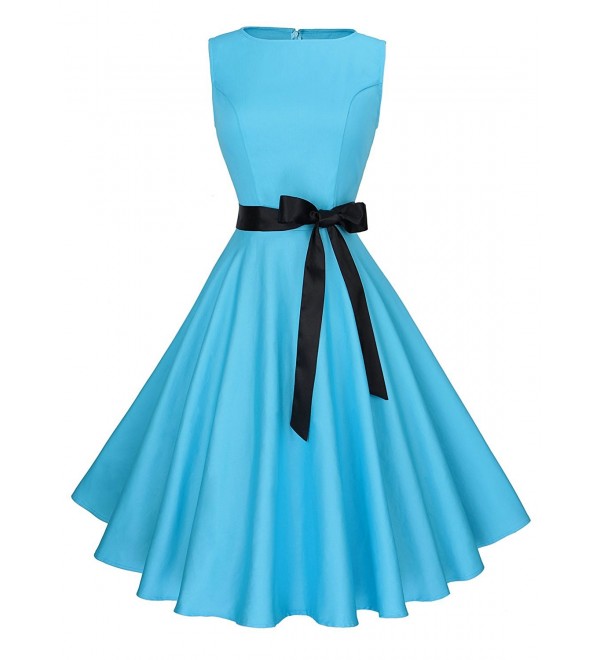 sky blue vintage dress