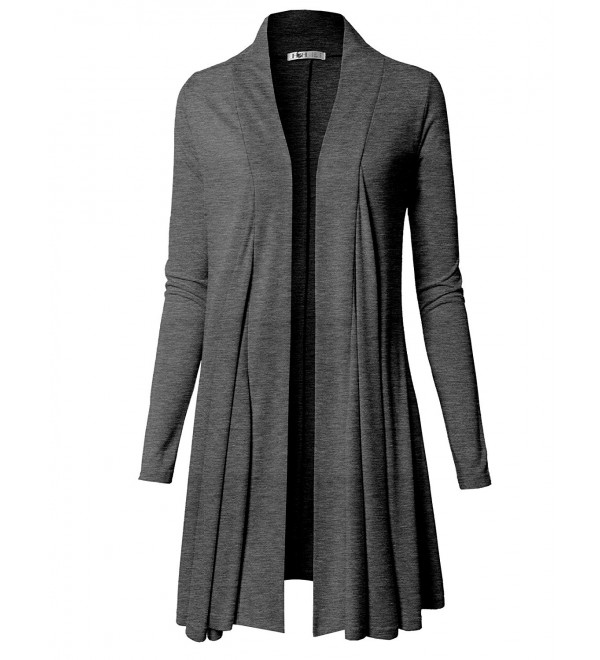 Womens Open Front Draped Basic Designed Cardigan With Various Styles ...