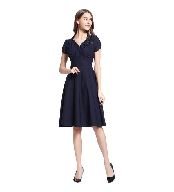 Women's Vintage 1950'S Rockabilly Skaters Swing Ball Gown Party Dress ...