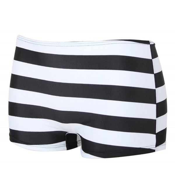 Tankini Boyshorts Stripes Printed Double Up Swimsuits for Women 2 ...