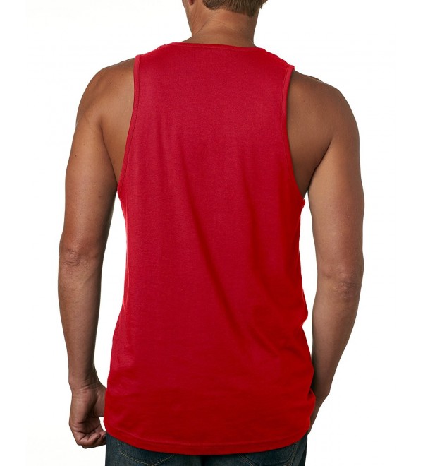 mens Next Level Premium Jersey Tank(3633) - Red - CO125XEDI9T